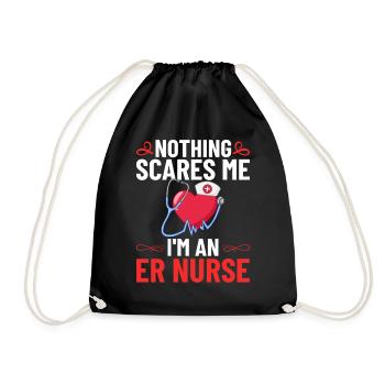 Emergency Room Emergency Nurse First Aid - Drawstring Bag - black - Front