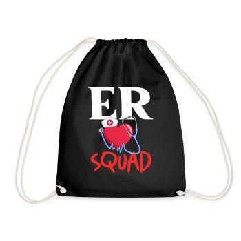 Emergency Room Emergency Nurse First Aid - Drawstring Bag - black - Front