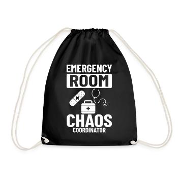 Emergency Room Emergency Nurse First Aid - Drawstring Bag - black - Front