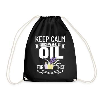 Essential Oil Diffuser Aromatherapy Plants - Drawstring Bag - black - Front