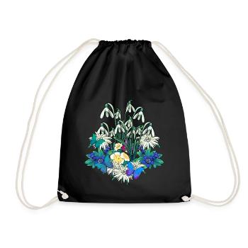 Spring Garden Nature Nature lover Gardener Ecology - Drawstring Bag - black - Front