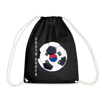 Corée du Sud Soccer Ball Drapeau sud-coréen - Sac de sport léger - noir - Devant