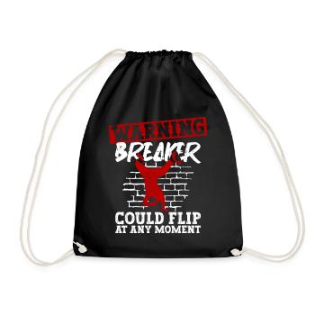 Breakdancing Breakdancer Break Dance Hip Hop - Drawstring Bag - black - Front