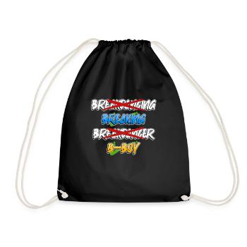 Breakdancing Breakdancer Break Dance Hip Hop - Drawstring Bag - black - Front