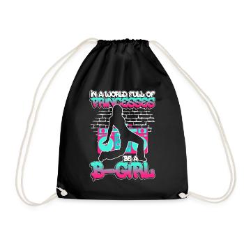 Breakdancing BBoy Breakdancer Break Dance Hip Hop - Drawstring Bag - black - Front