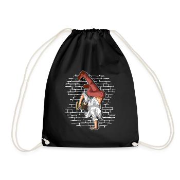 Breakdance Jesus - Breakdance Hip Hop - Drawstring Bag - black - Front
