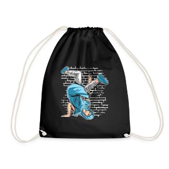 Breakdance Mary Mother of Jesus - Breakdancer - Drawstring Bag - black - Front