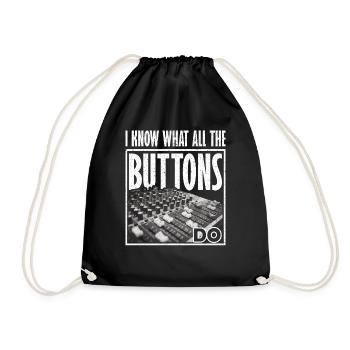 Je sais ce que tous les Buttons font ingénieur du son - Sac de sport léger - noir - Devant