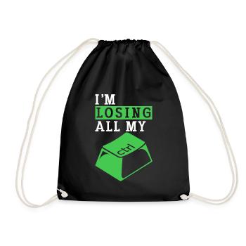 Cyber Security Computer Key Software Engineer - Drawstring Bag - black - Front