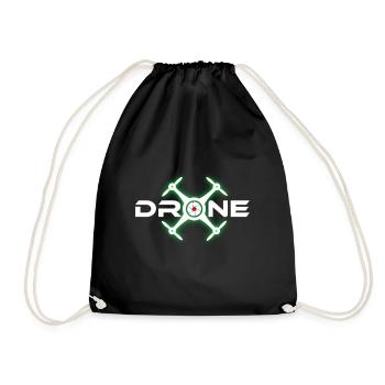 Drone Pilot Glow Effect - Drawstring Bag - black - Front