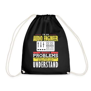 Audio Engineer Solve Problem Tontechniker - Turnbeutel - Schwarz - Vorne