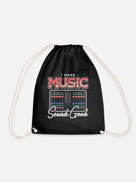 Sound Guy I make Music Sound Good Sound Engineer - Drawstring Bag - black