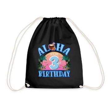 Aloha c’est ma boisson à la noix de pour mon 3ème anniversaire et - Sac de sport léger - noir - Devant