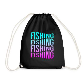 Angling - Drawstring Bag - black - Front