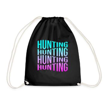 Hunt - Drawstring Bag - black - Front