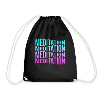 méditation - Sac de sport léger - noir - Devant