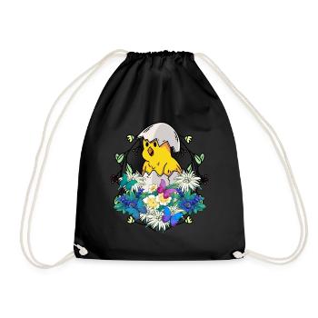Début de printemps Poussins Volaille Joyeuses Pâques Nature - Sac de sport léger - noir - Devant