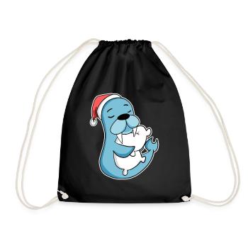 Lion de mer Noël Sommeil Sommeil Sommeil - Sac de sport léger - noir - Devant