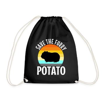 Save The Furry Potato - Turnbeutel - Schwarz - Vorne