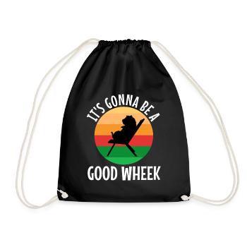 Its guinea be a good wheek - Drawstring Bag - black - Front