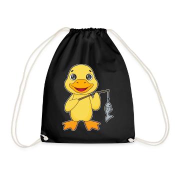 Pêche au poisson canard pêcheur - Sac de sport léger - noir - Devant