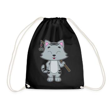 Cat Angler Fishing Rod Fishing Rod - Drawstring Bag - black - Front
