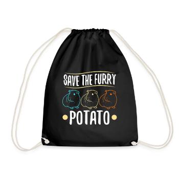 Save The Furry Potato - Turnbeutel - Schwarz - Vorne