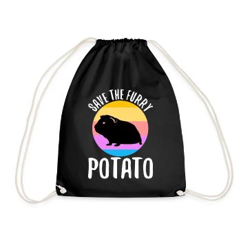 Save The Furry Potato - Turnbeutel - Schwarz - Vorne
