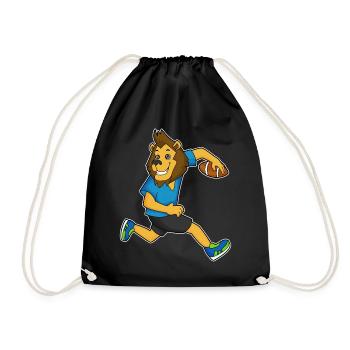 Lion American Football Sports - Drawstring Bag - black - Front