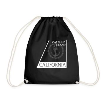 Catalina Island Shirt, Sailing Sailboat Lover - Drawstring Bag - black - Front