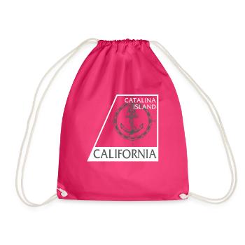 Catalina Island Hemd, Segelboot Liebhaber - Turnbeutel - Fuchsia - Vorne