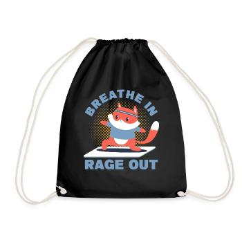 Yoga animal mignon pour amateur de yoga - Sac de sport léger - noir - Devant