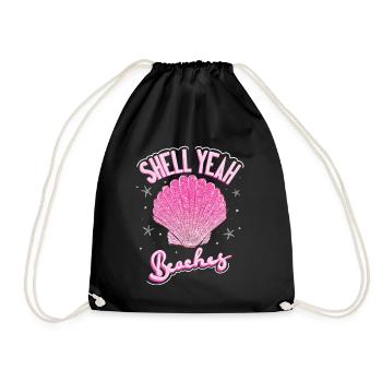 Vacances d’été Beach Shell - Sac de sport léger - noir - Devant