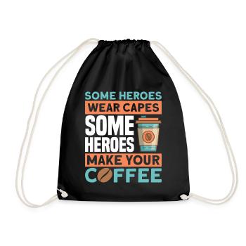 Funny Barista Coffeemaker For Coffee Lover - Drawstring Bag - black - Front