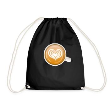 Coffee Art Heart Latte pour amateur de café et bariste - Sac de sport léger - noir - Devant