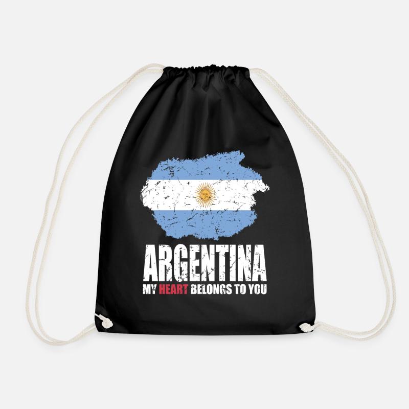 ARGENTINIEN Fahne - Turnbeutel - Schwarz