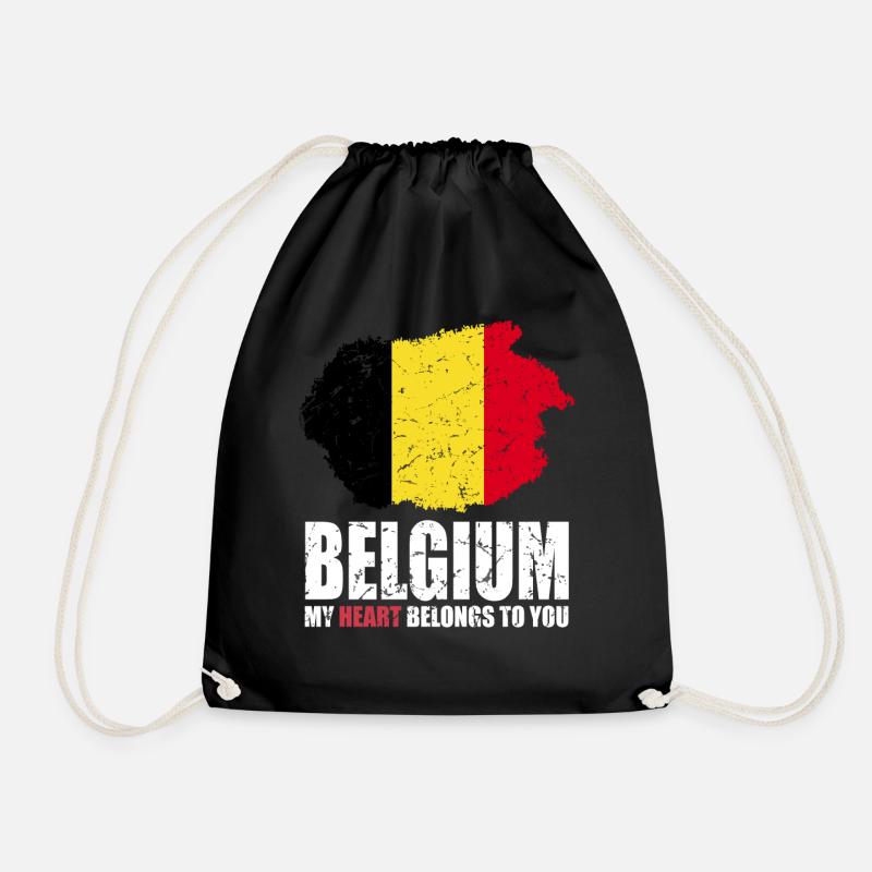 Drapeau de la Belgique - Sac de sport léger - noir