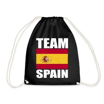 Team Spanien Fußball - Turnbeutel - Schwarz - Vorne