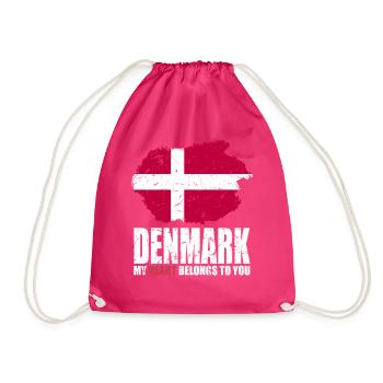 Drapeau du Danemark - Sac de sport léger - fuchsia - Devant