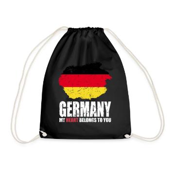 Germany Flag - Drawstring Bag - black - Front