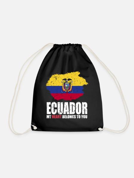 Ecuador Fahne - Turnbeutel - Schwarz