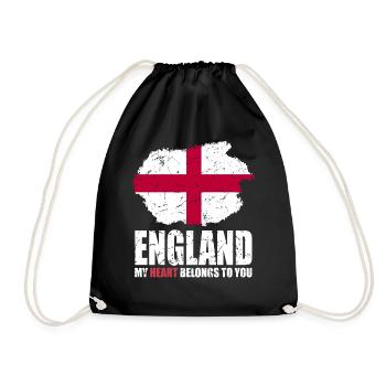 England Flag - Drawstring Bag - black - Front