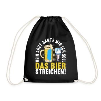 Beer drinkers Beer drinking - Drawstring Bag - black - Front