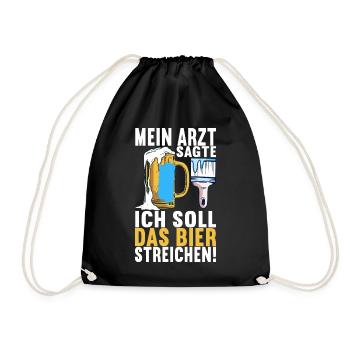 Beer drinkers Beer drinking - Drawstring Bag - black - Front