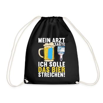 Beer drinkers Beer drinking - Drawstring Bag - black - Front