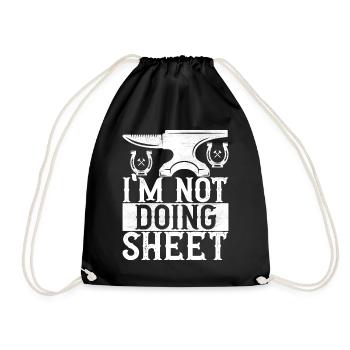 Blacksmith Forging Anvil - Drawstring Bag - black - Front