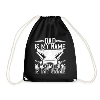 Blacksmith Forging Anvil - Drawstring Bag - black - Front