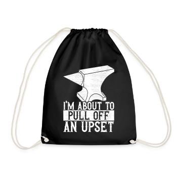 Blacksmith Forging Anvil - Drawstring Bag - black - Front