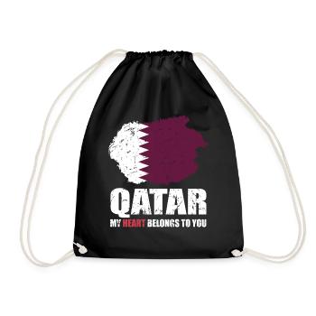 Drapeau du Qatar - Sac de sport léger - noir - Devant
