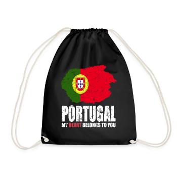 Drapeau du Portugal - Sac de sport léger - noir - Devant